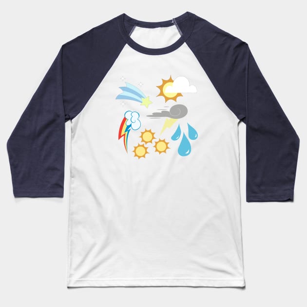 My little Pony - Weather Team Cutie Mark Special Baseball T-Shirt by ariados4711